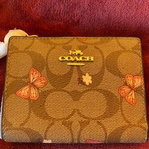 Coach signature butterfly mini wallet